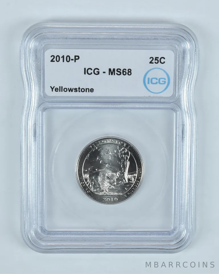 2010-P Washington Quarter ATB Yellowstone MS68 ICG