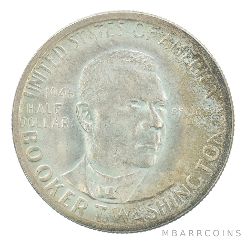 1946 Booker T Washington Commemorative Half Dollar Beautiful Tone *0206