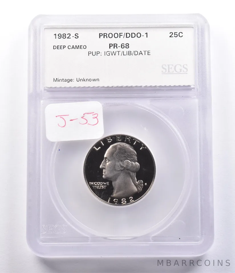 1982-S Washington Quarter DDO-1 J-53 *8188