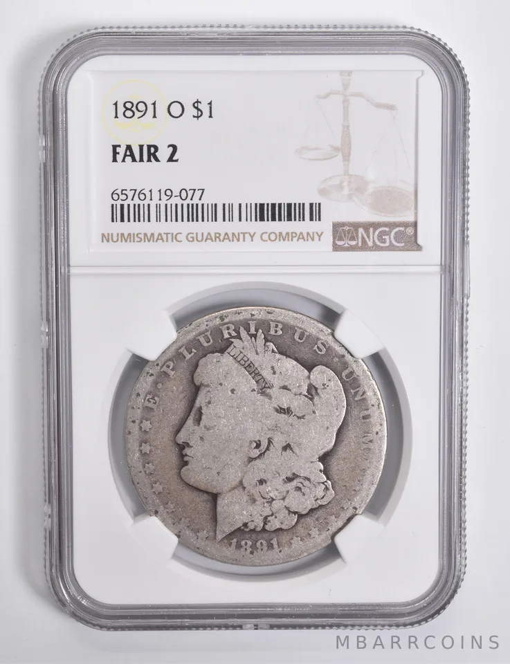 FAIR 2 1891-O Morgan Silver Dollar NGC Lowball Low Ball a4536