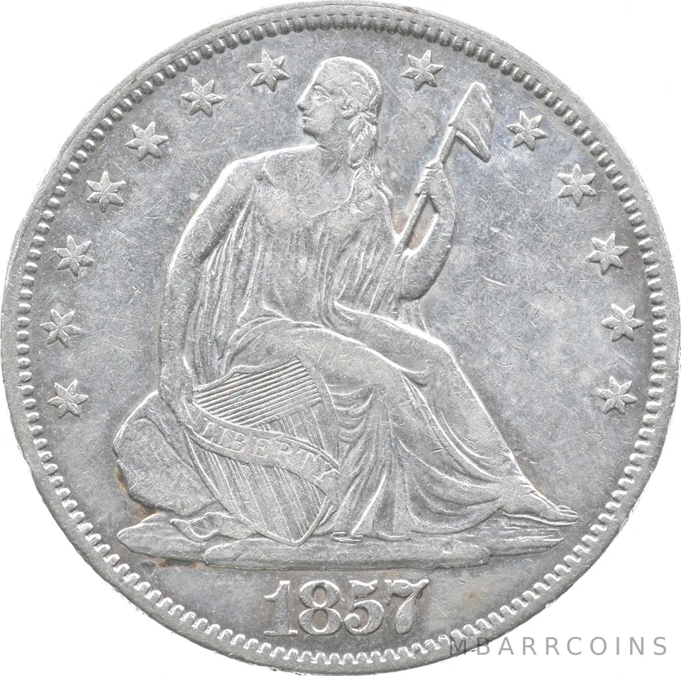 1857 Seated Liberty Half Dollar *7590