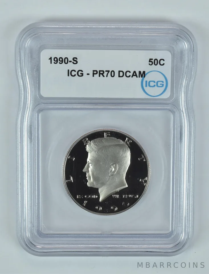 1990-S Kennedy Half Dollar PR70 DCAM ICG
