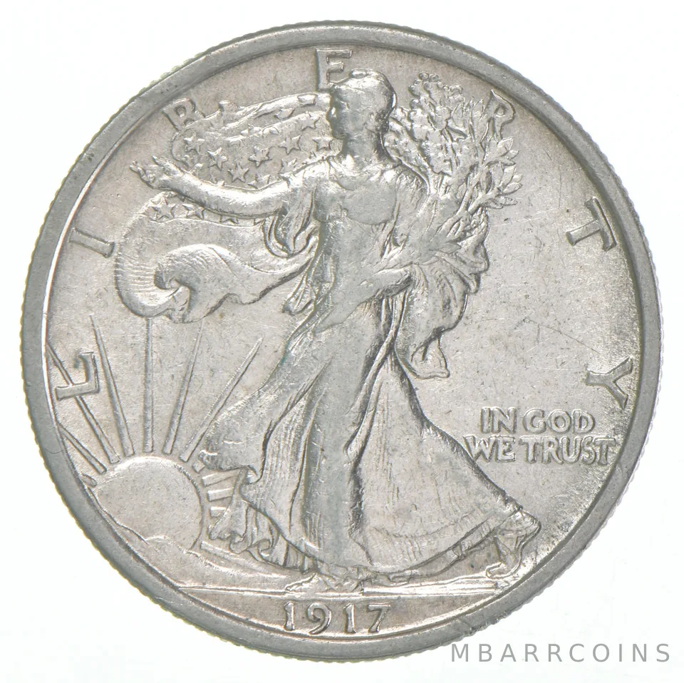 1917-D Walking Liberty Half Dollar a5947