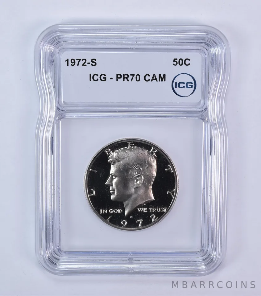 1972-S Kennedy Half Dollar PR70 CAM ICG