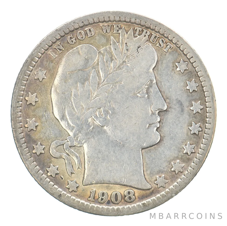 1908 Barber Quarter Beautiful Tone *5138