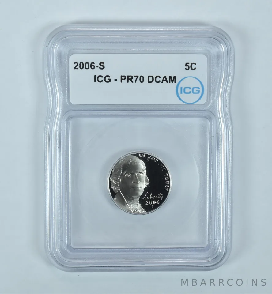 2006-S Jefferson Nickel PR70 DCAM ICG
