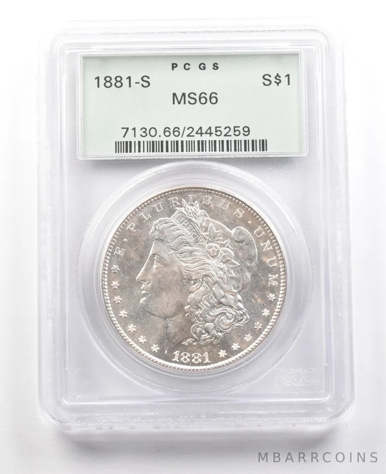 1881-S Morgan Silver Dollar MS66 PCGS OGH *3640