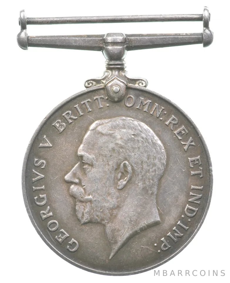 1914-1918 Great Britain King GEORGE V WAR MEDAL Silver Military Medal a5710
