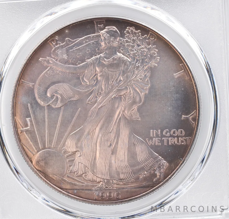 1996 American Silver Eagle MS68 PCGS Beautiful Tone *1282