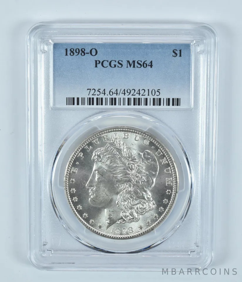 1898-O Morgan Silver Dollar MS64 PCGS Blue Label