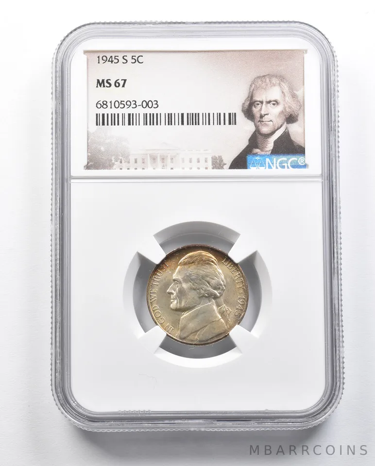 MS67 1945-S Jefferson Nickel NGC a3281