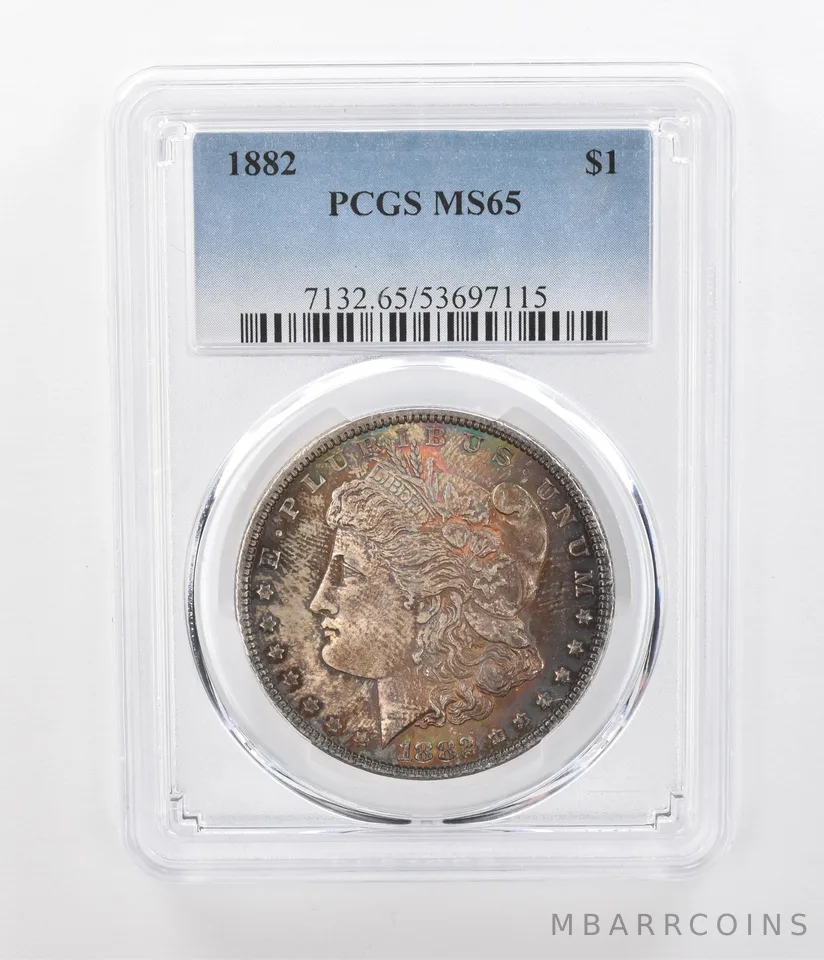 1882 Morgan Silver Dollar MS65 PCGS Beautiful Tone *1209