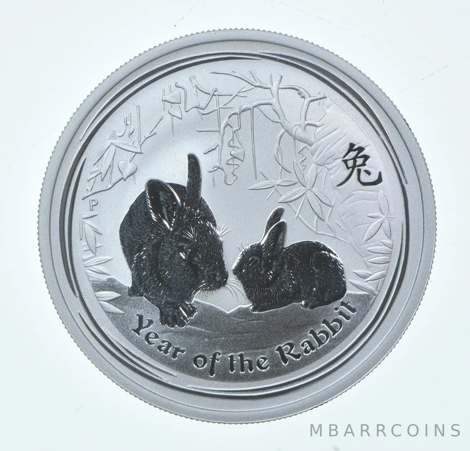 2011 P Australia 50 Cents Silver Lunar Year Of The Rabbit 1/2 Oz