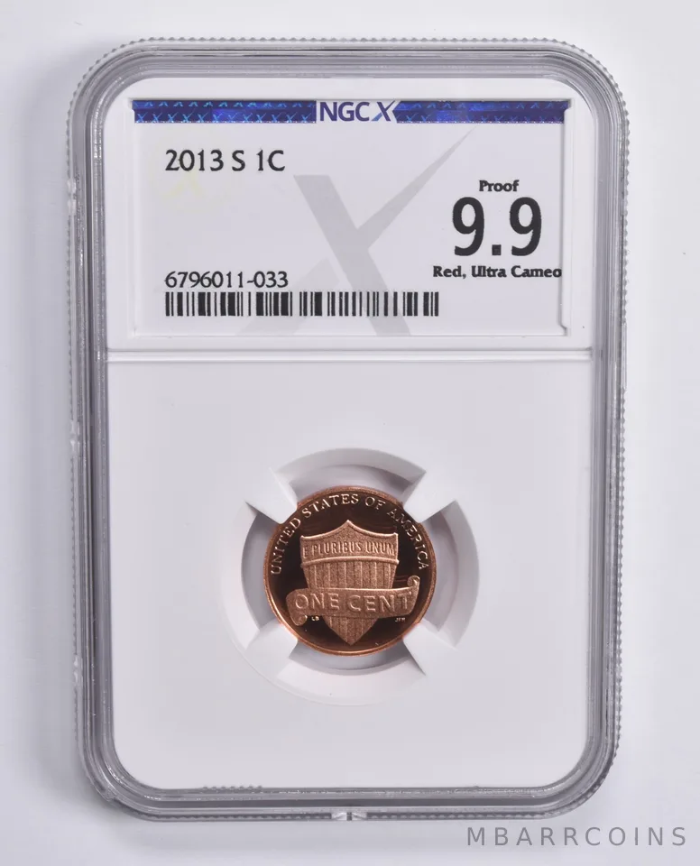 2013-S Lincoln Cent Union Shield Proof 9.9 RD UCAM NGC X NGCX