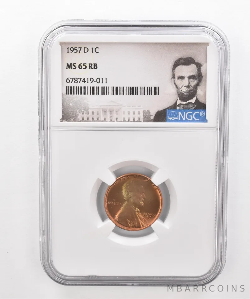 1957-D Lincoln Wheat Cent MS65 RB NGC Beautiful Tone *2971