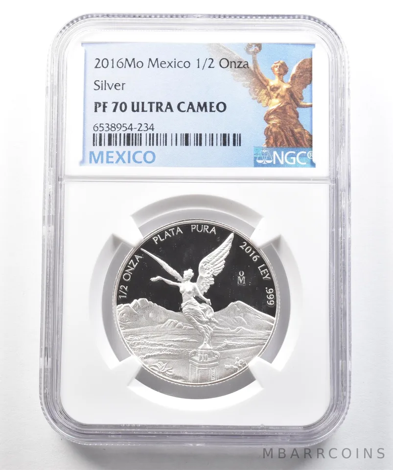 2016 Mo Mexico 1/2 Onza Silver Libertad PF70 UCAM NGC *3239