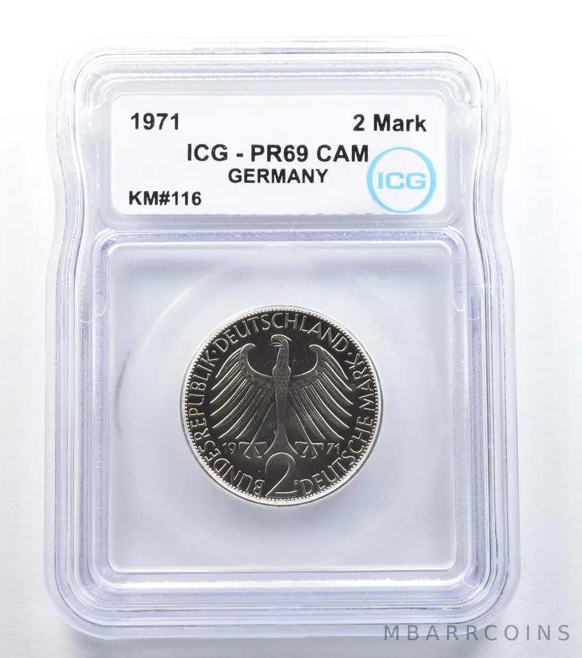 1971 Germany 2 Mark KM#116 PR69 CAM ICG *7948