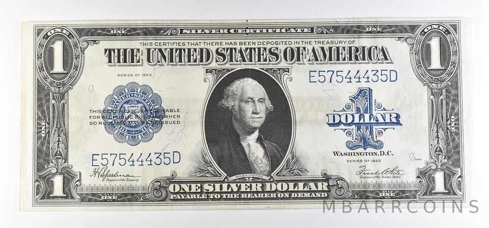 1923 $1 Silver Certificate Large Note Blue Seal FR#237 *0833