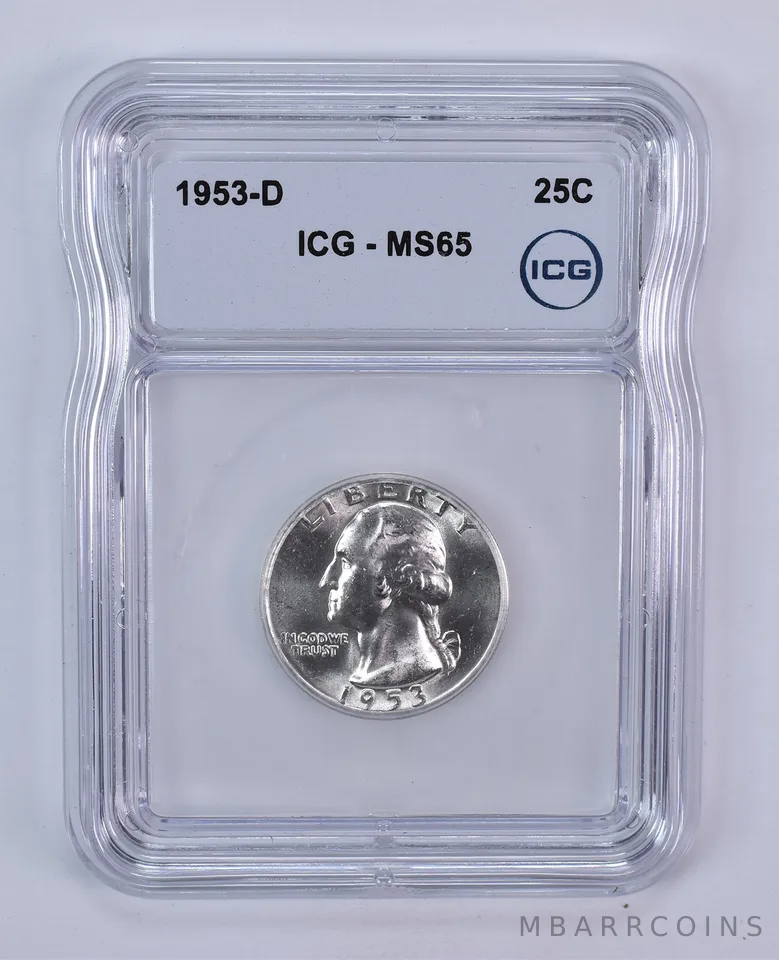1953-D Washington Quarter MS65 ICG