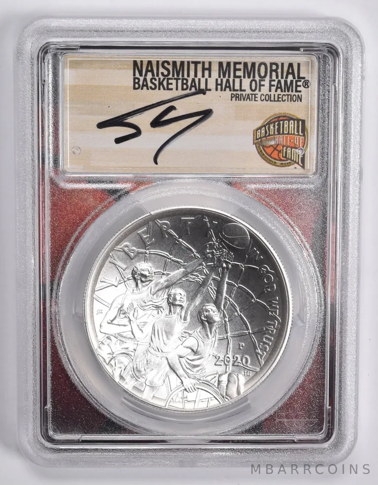 2020-P SHAQ O'NEAL SIGNED Basketball HOF Commemorative Dollar MS70 PCGS