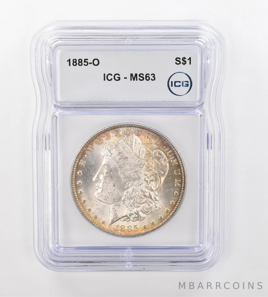 1885-O Morgan Silver Dollar MS63 ICG Beautiful Tone *0987