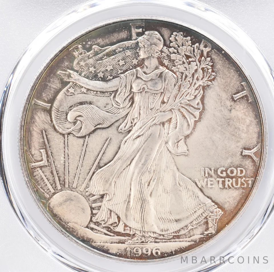 1996 American Silver Eagle MS66 PCGS Beautiful Tone *1411