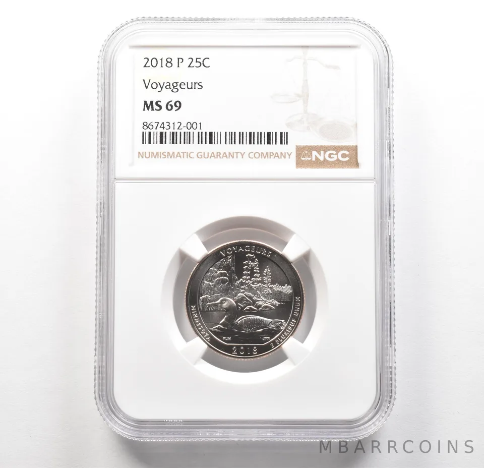 2018-P Washington Quarter ATB Voyageurs MS69 NGC TOP POP a6270
