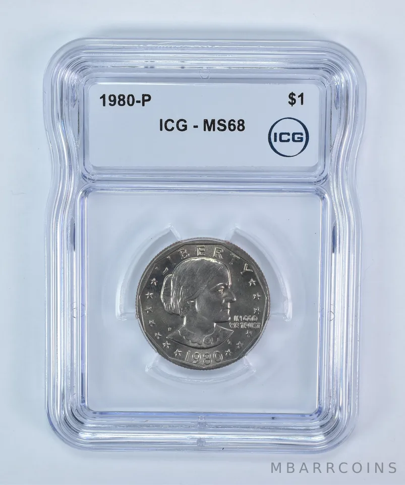 1980-P Susan B Anthony $1 MS68 ICG