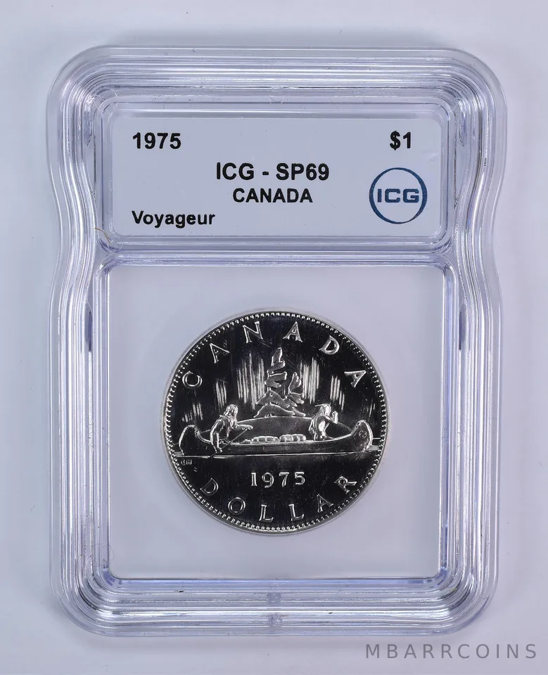 1975 Canada 1 Dollar Voyageurs SP69 ICG