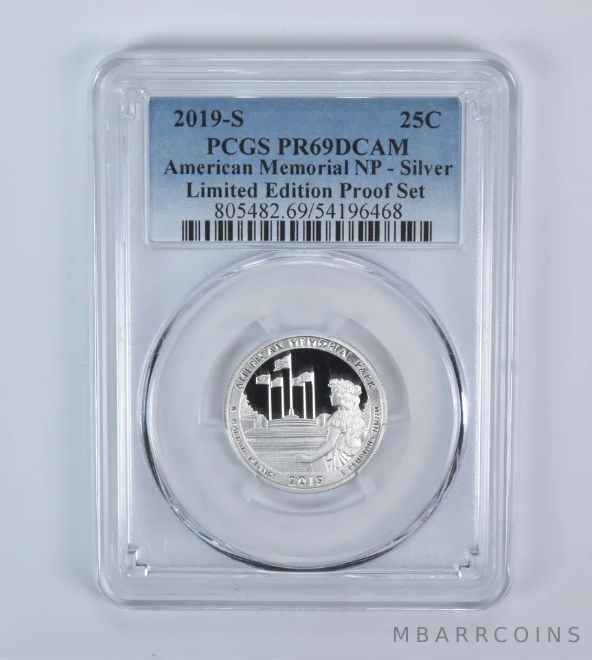 2019-S Washington Quarter ATB American Memorial Silver LE PR69 DCAM PCGS