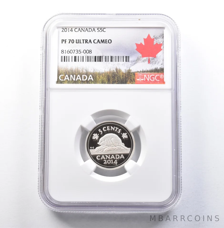 2014 Canada 5 Cents Silver PF70 UCAM NGC *5865