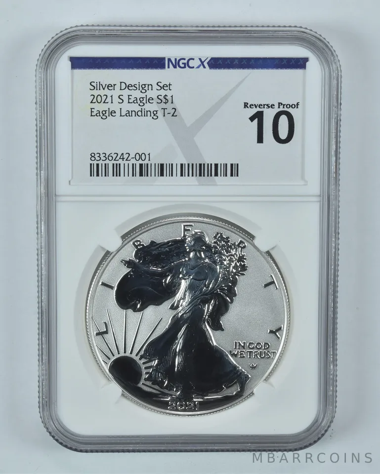 2021-S American Silver Eagle Type 2 Silver Design Set Reverse Proof 10 NGCX