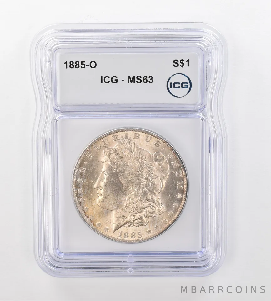 1885-O Morgan Silver Dollar MS63 ICG Beautiful Tone *0983