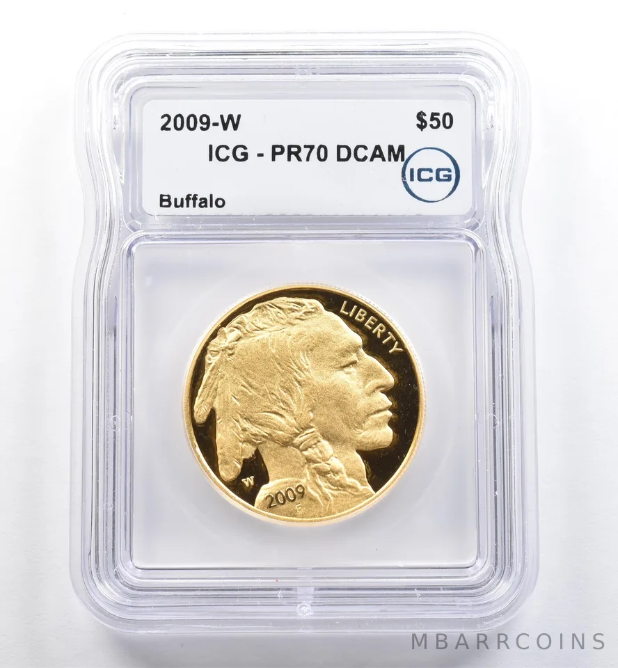 2009-W $50 American Gold Buffalo 1 Oz Gold PR70 DCAM ICG
