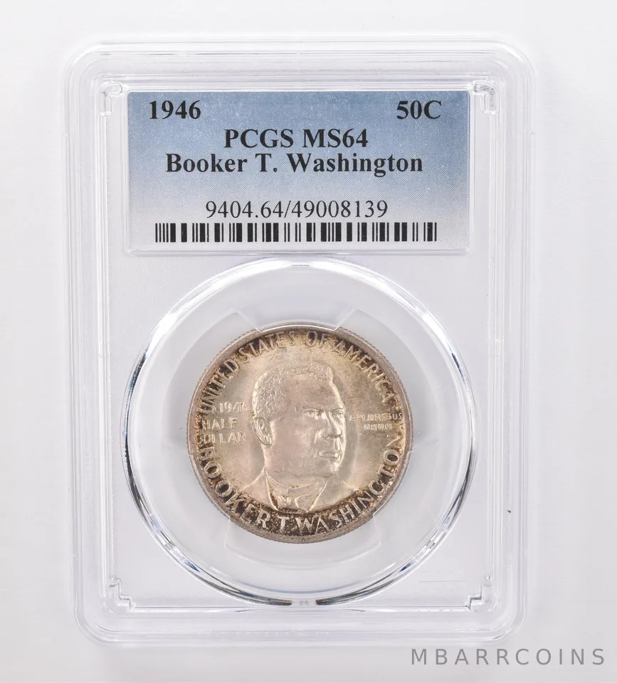 1946 Booker T Washington Commemorative Half Dollar MS64 PCGS Nice Tone *9941