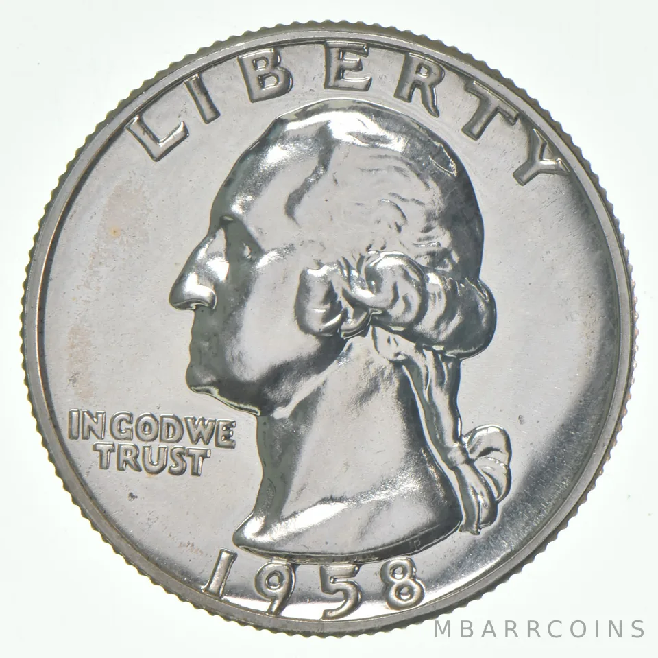 1958 Proof Washington Quarter 90% Silver