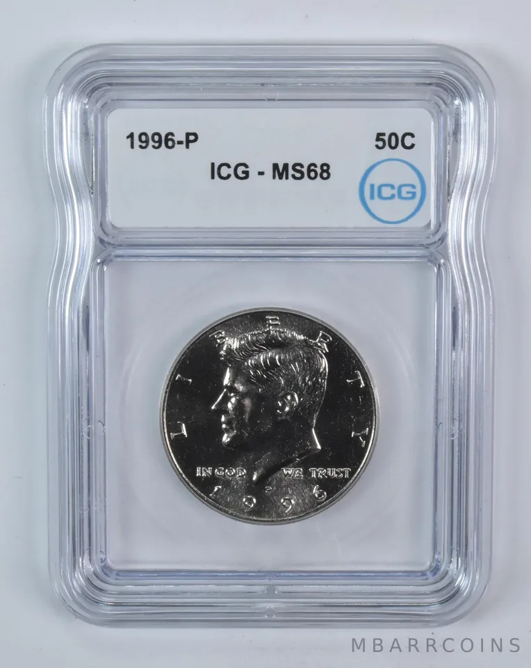 1996-P Kennedy Half Dollar MS68 ICG