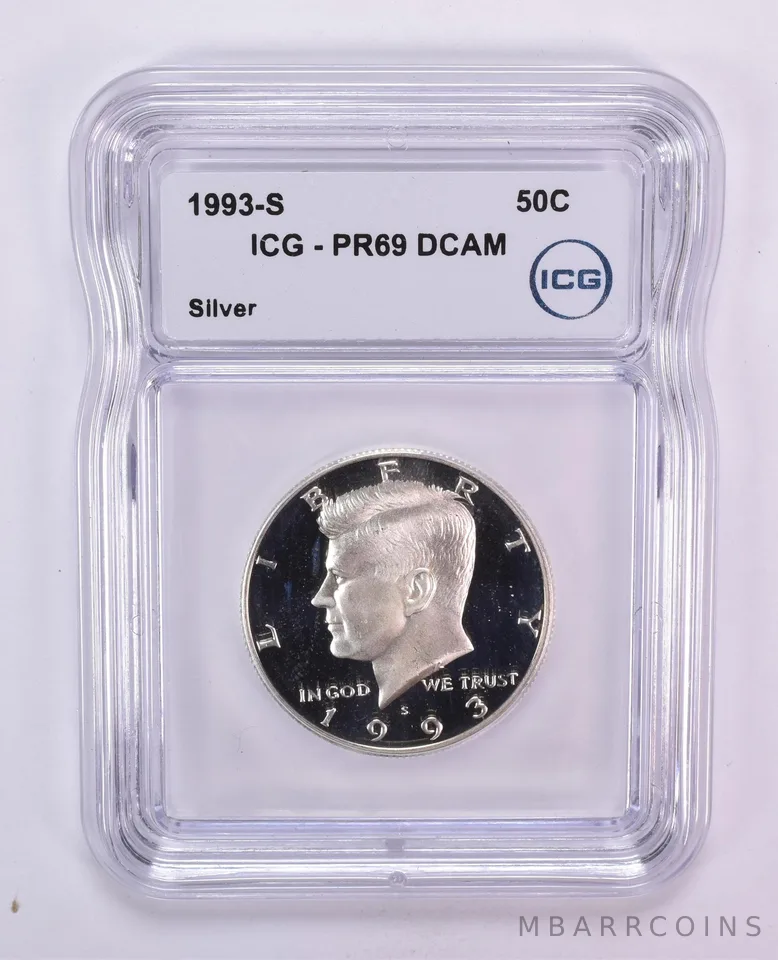 1993-S Kennedy Half Dollar Silver PR69 DCAM ICG