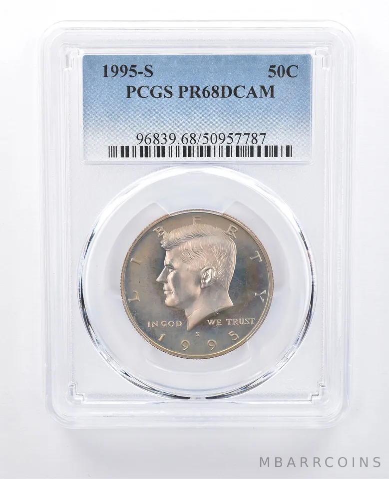 1995-S Kennedy Half Dollar PR68 DCAM PCGS Beautiful Tone *8104