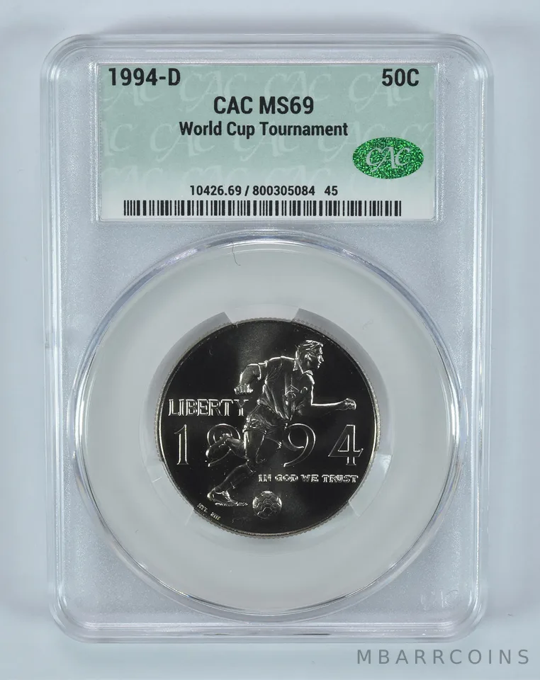 1994-D World Cup Soccer Commemorative Half Dollar MS69 CAC CACg