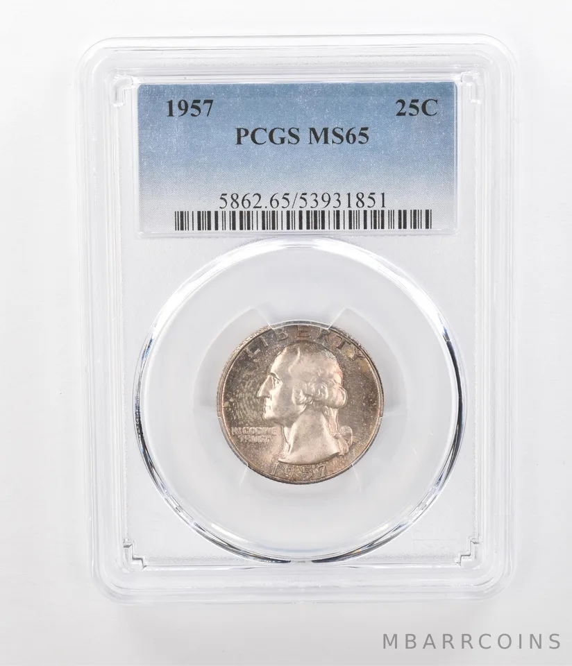 1957 Washington Quarter MS65 PCGS Beautiful Tone *1119