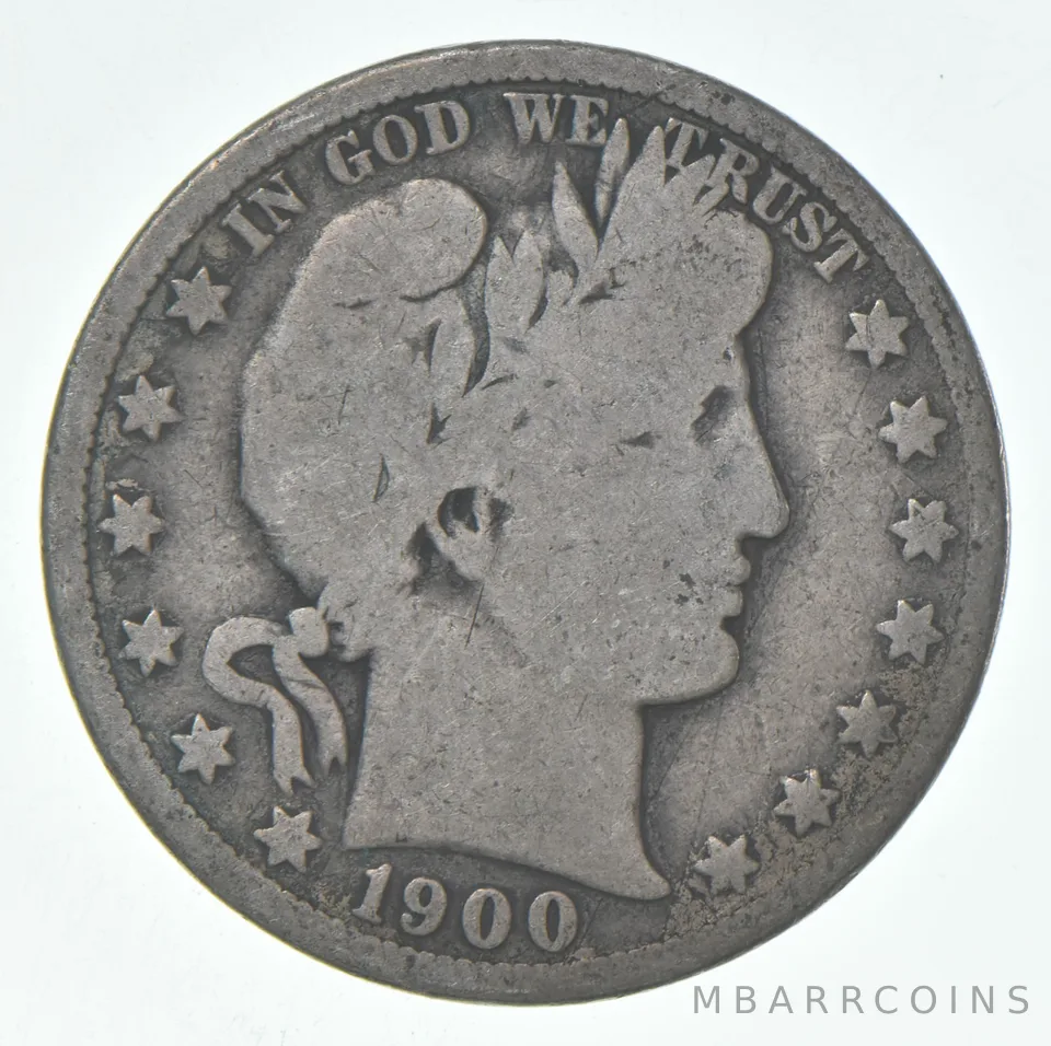 1900-O Barber Half Dollar Average Circ 90% Silver