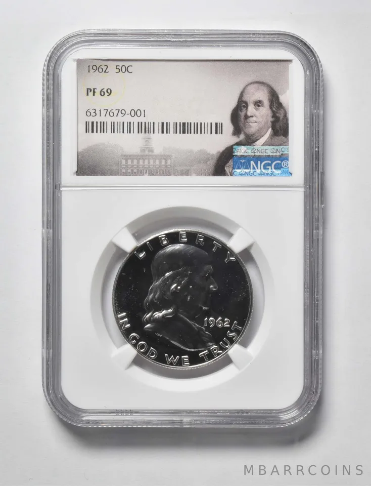 1962 Franklin Half Dollar PF69 NGC Special Lbl