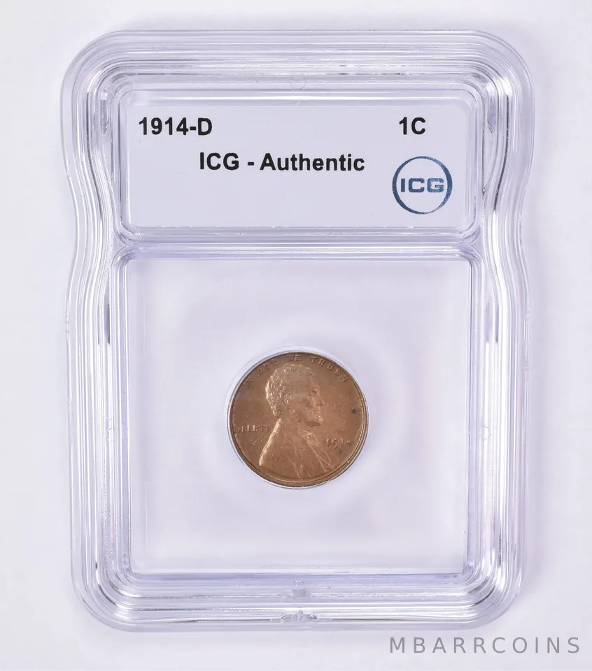 1914-D Lincoln Wheat Cent Authentic ICG Peripheral Tone *0602
