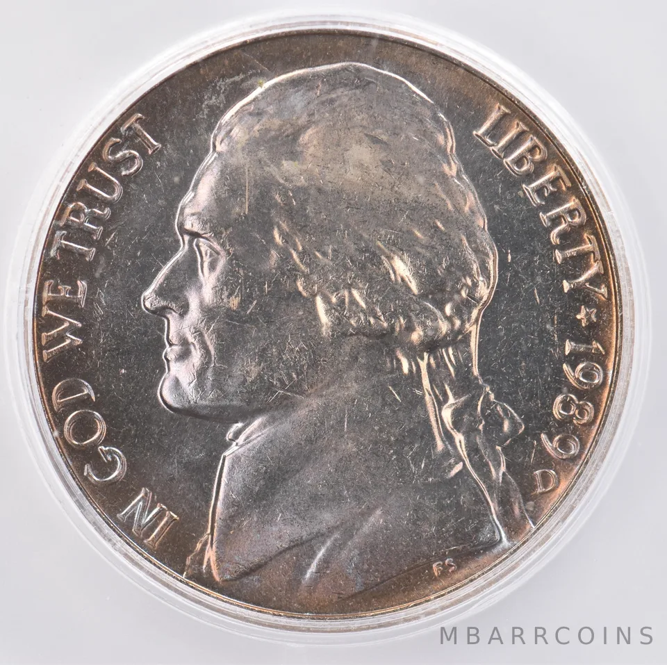 1989-D Jefferson Nickel MS66 FS ICG Beautiful Tone *0817