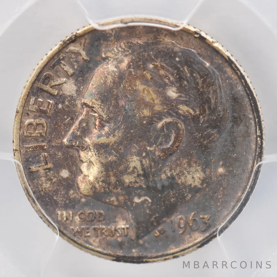 1963 Roosevelt Dime XF45 PCGS Beautiful Tone *0789