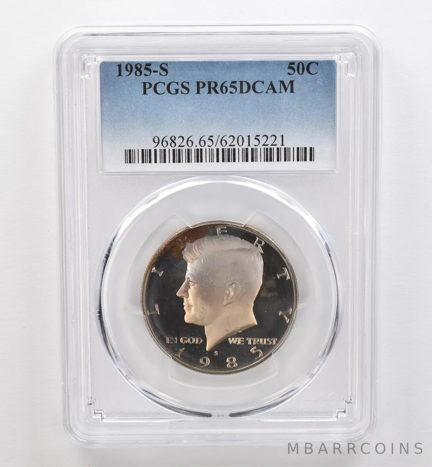 1985-S Kennedy Half Dollar PR65 DCAM PCGS Beautiful Tone *9273