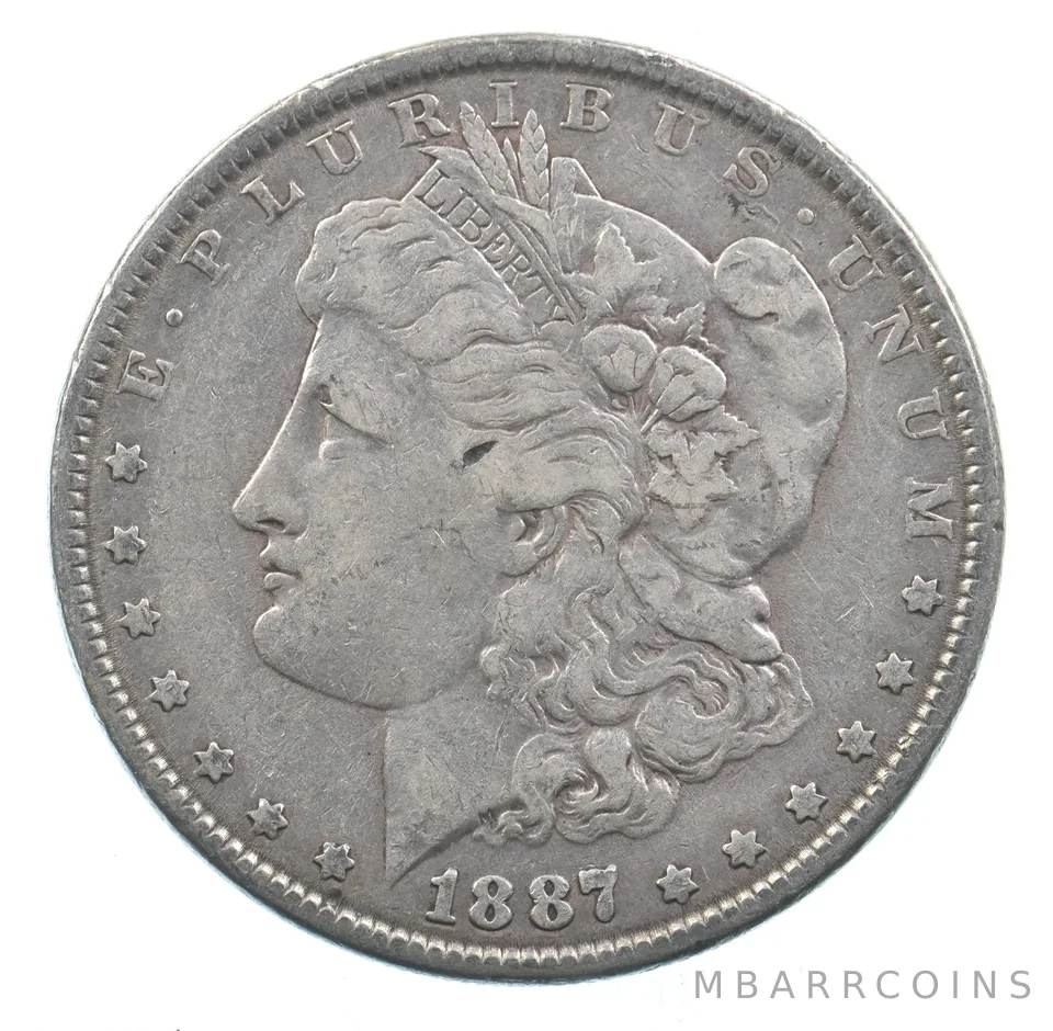 Early - 1887 Morgan Silver Dollar - 90% US Coin *814