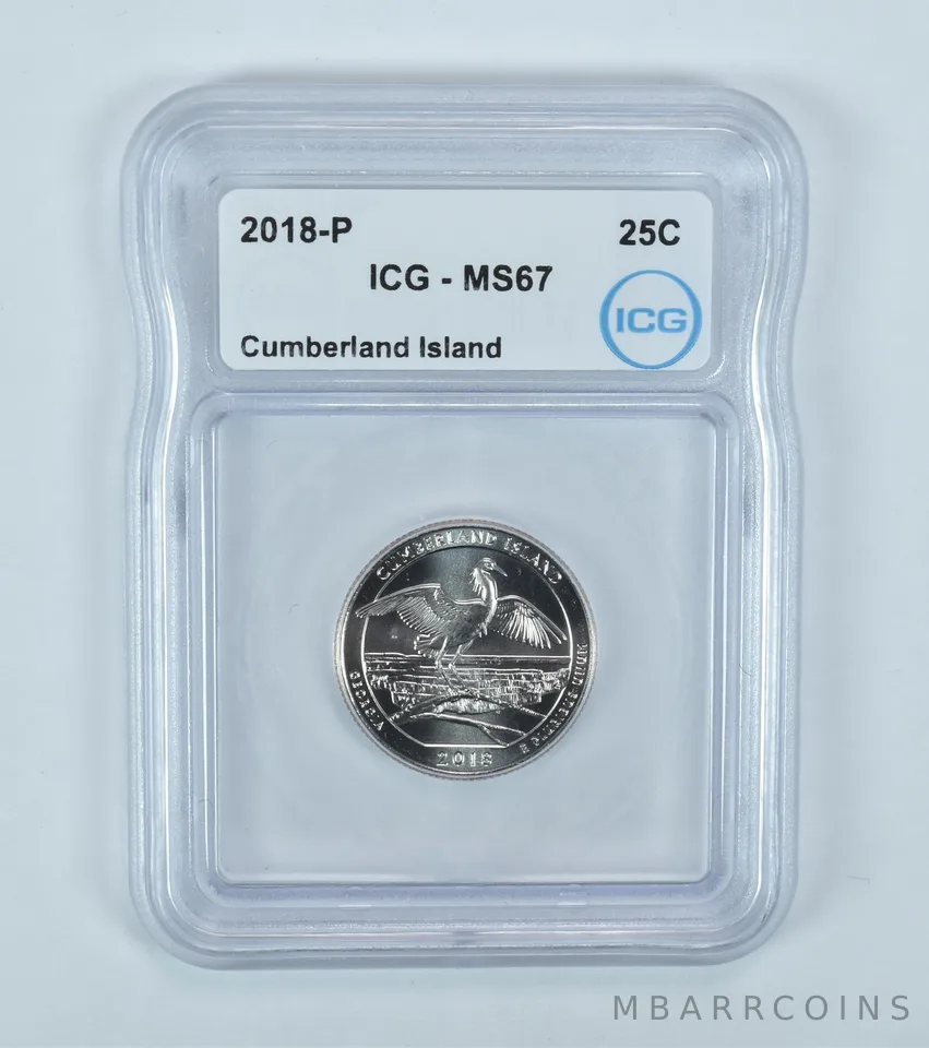 2018-P Washington Quarter ATB Cumberland Island MS67 ICG