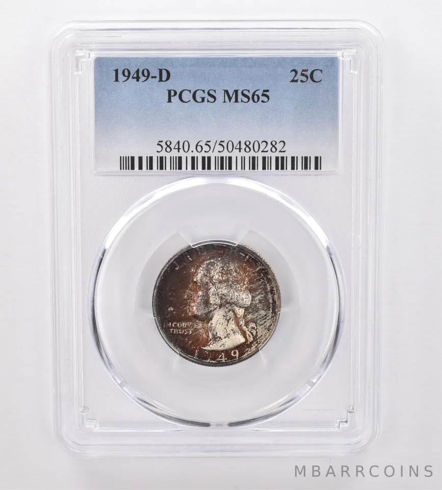 1949-D Washington Quarter MS65 PCGS Beautiful Tone *0032